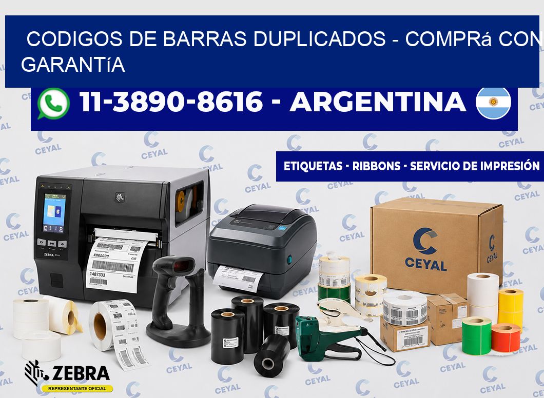 codigos de barras duplicados – Comprá con garantía