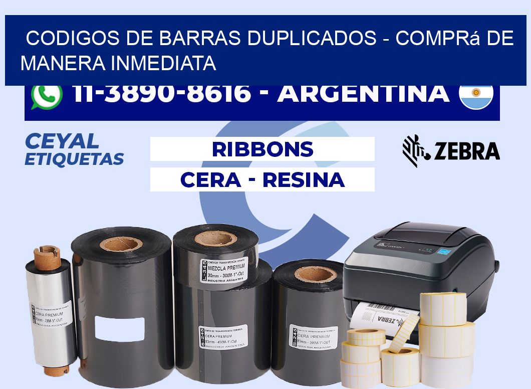 codigos de barras duplicados - Comprá de manera inmediata