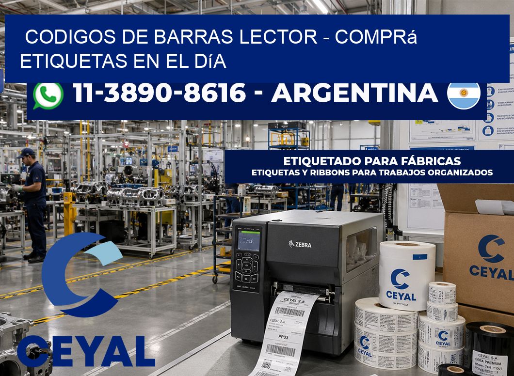 codigos de barras lector - Comprá etiquetas en el día