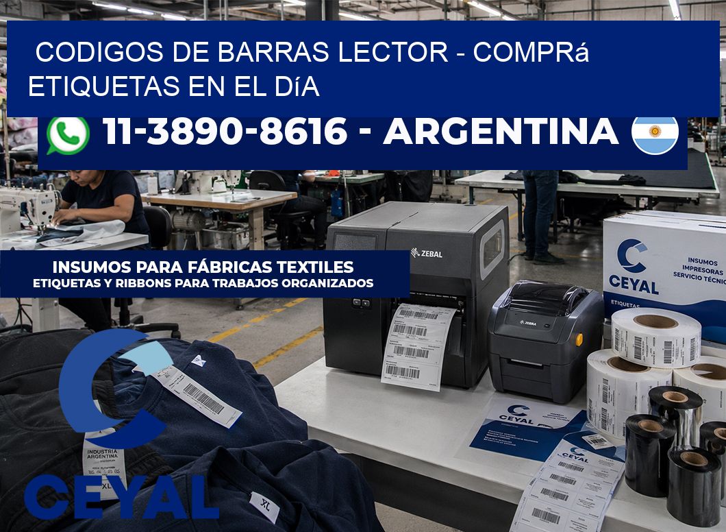 codigos de barras lector – Comprá etiquetas en el día