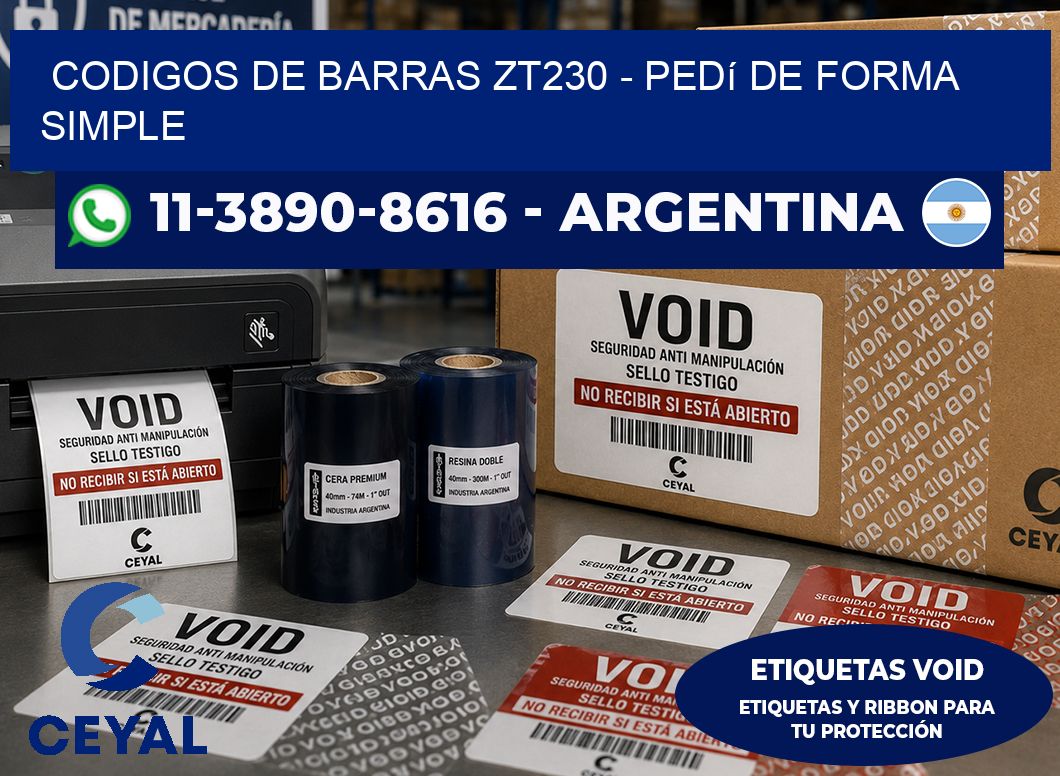 codigos de barras zt230 – Pedí de forma simple