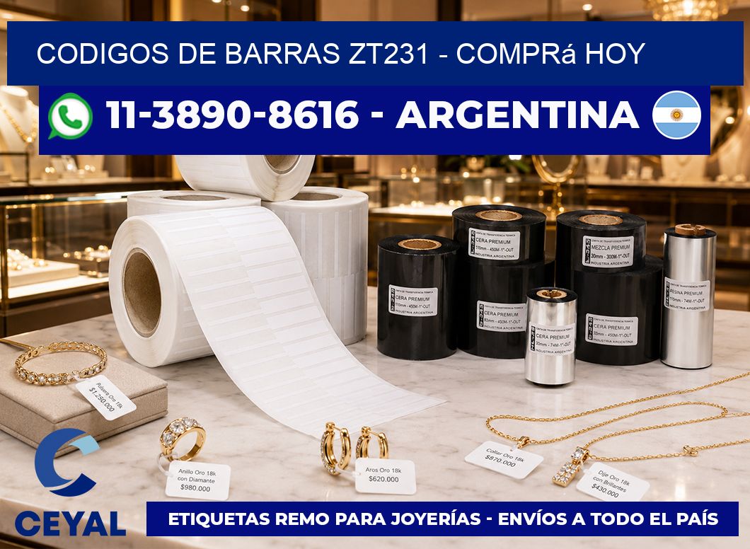 codigos de barras zt231 – Comprá hoy