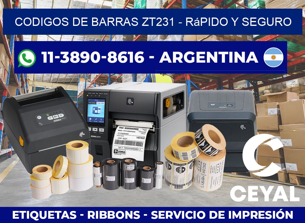 codigos de barras zt231 – rápido y seguro