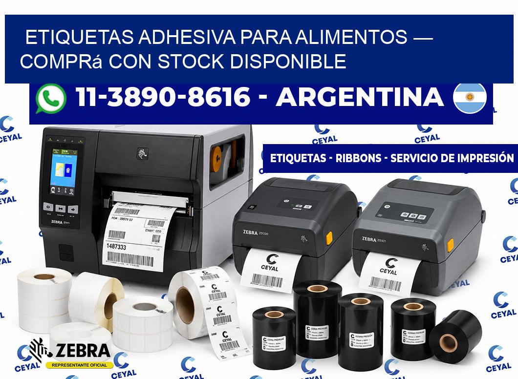 etiquetas adhesiva para alimentos — Comprá con stock disponible