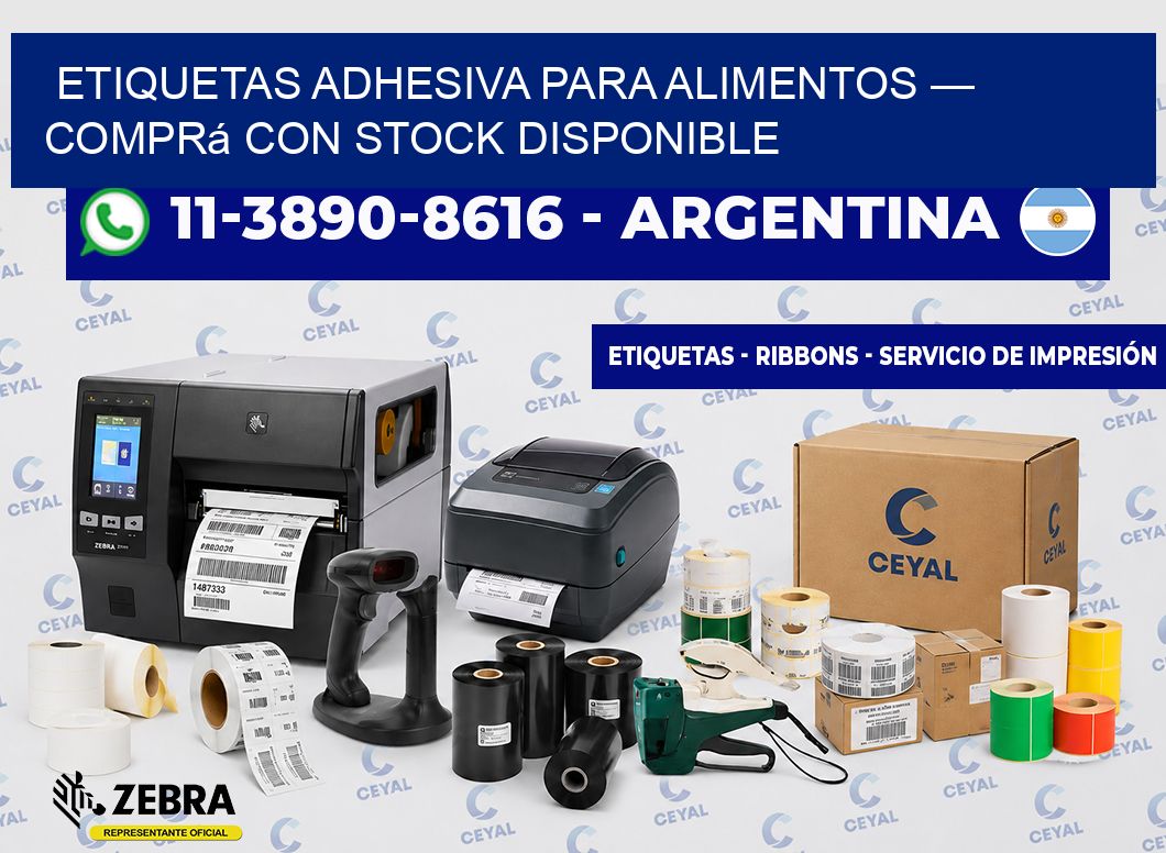 etiquetas adhesiva para alimentos — Comprá con stock disponible