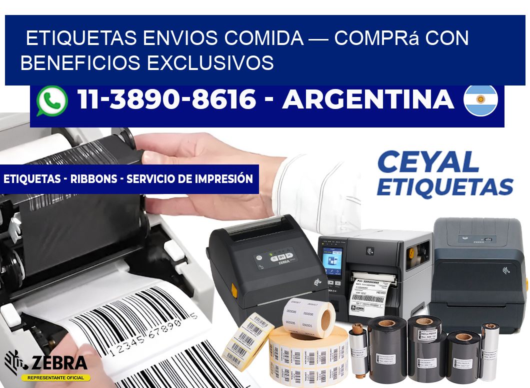 etiquetas envios comida — Comprá con beneficios exclusivos