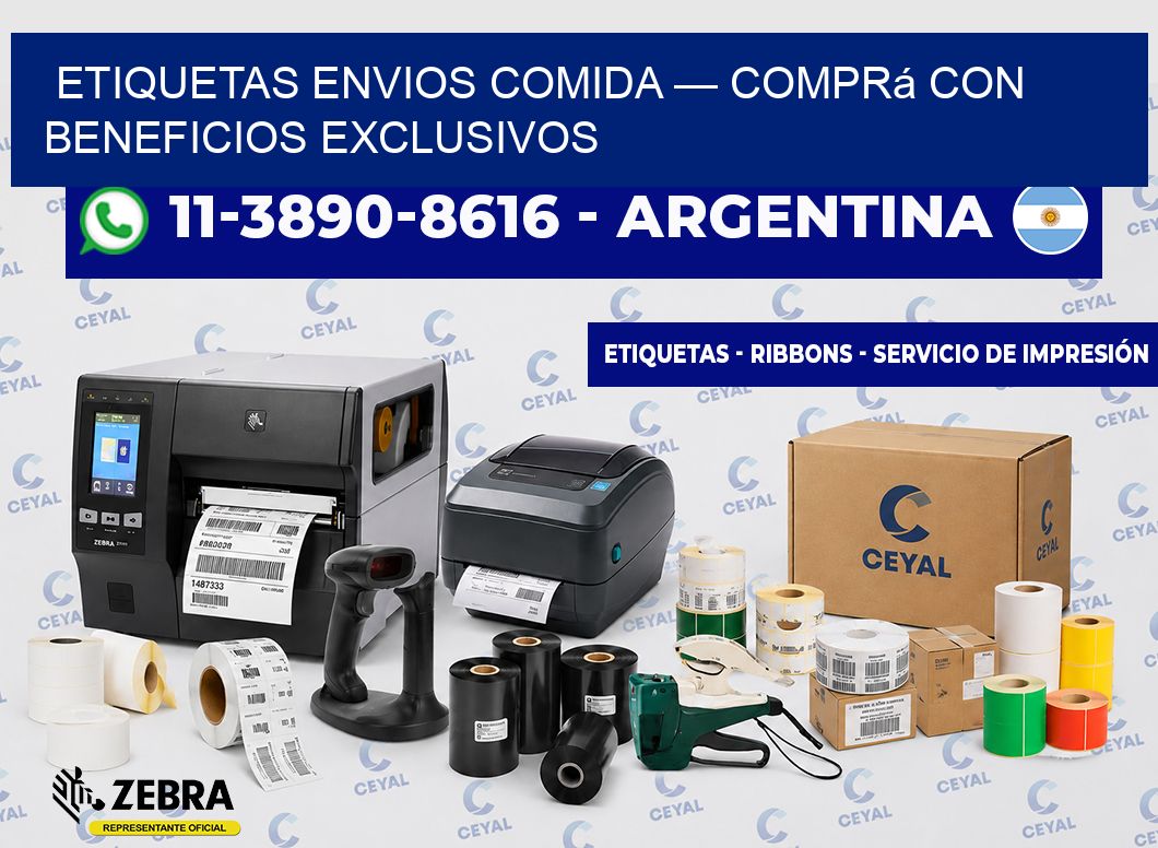 etiquetas envios comida — Comprá con beneficios exclusivos