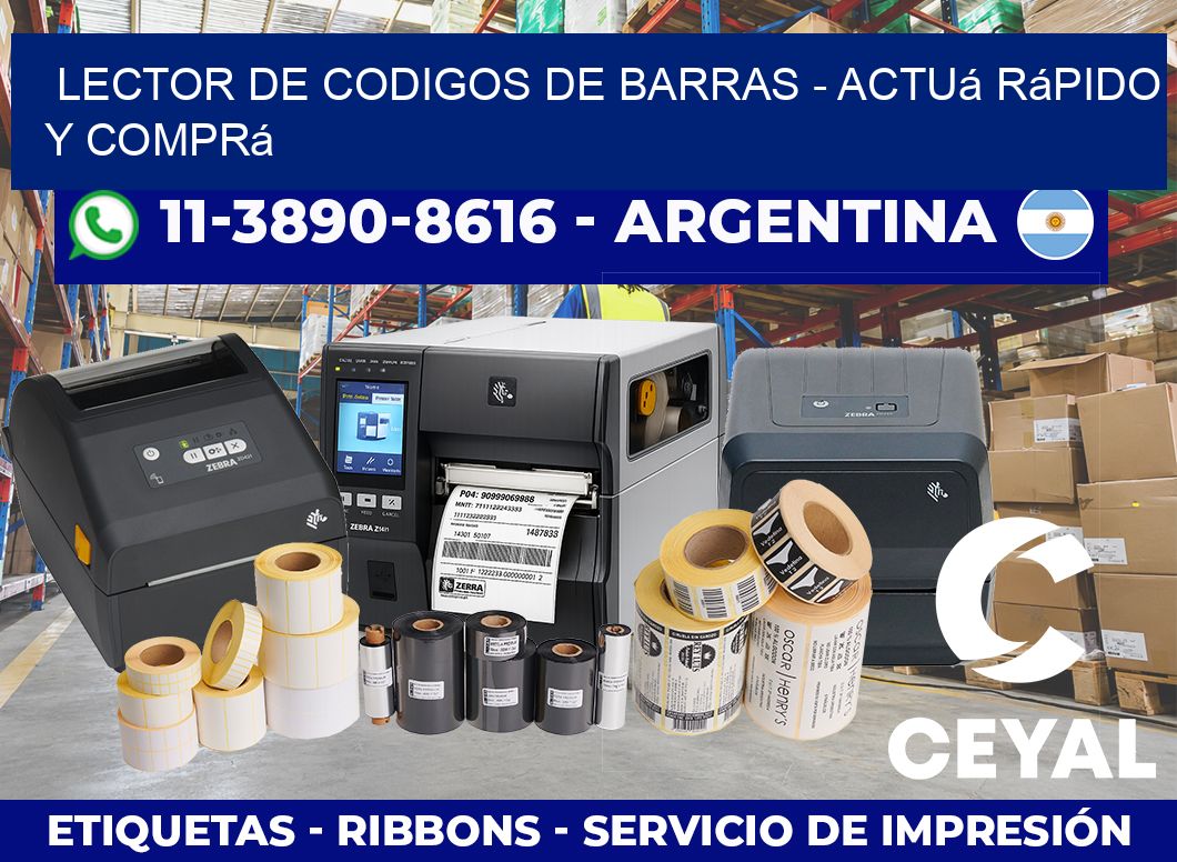 lector de codigos de barras – Actuá rápido y comprá
